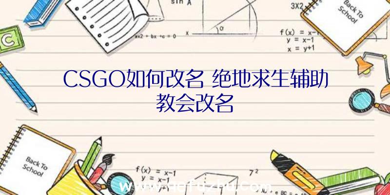 CSGO如何改名